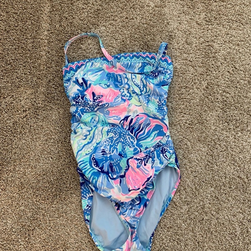 Lilly Pulitzer Blue and Pink One Piece Swimsuit